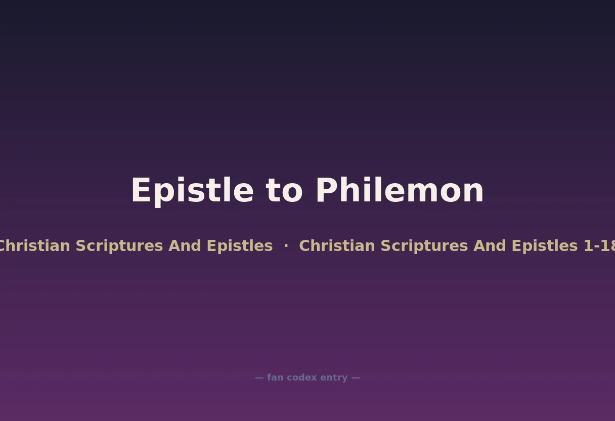 Epistle to Philemon