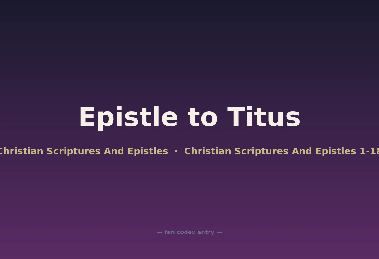 Epistle to Titus